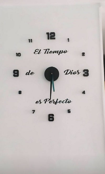 Reloj de Pared "El tiempo de Dios es perfecto"