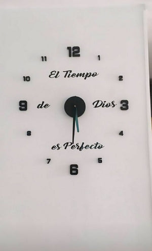 Reloj de Pared "El tiempo de Dios es perfecto"